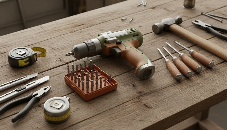 Outils indispensables bricoleur débutant en 2026 : La perceuse-visseuse sans fil : l'outil de base le plus polyvalent
